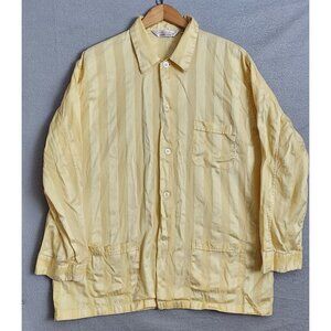 Derek Rose Bullock & Jones Yellow Pajama Top XXL Loungewear Nightshirt